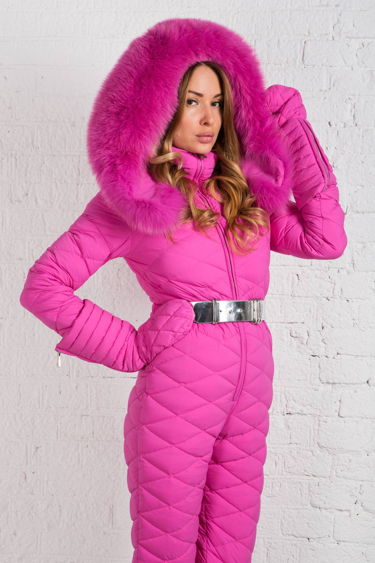 Зимняя женская куртка розовая