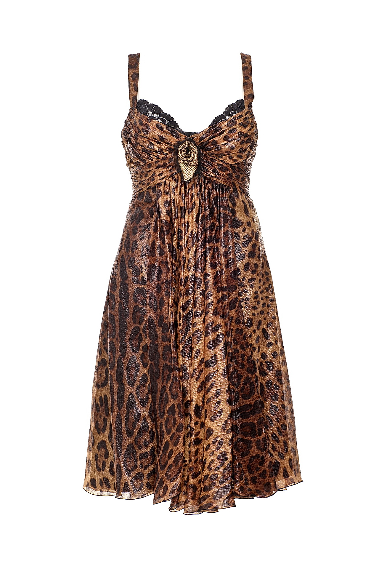 Леопардовое платье Дольче Габбана