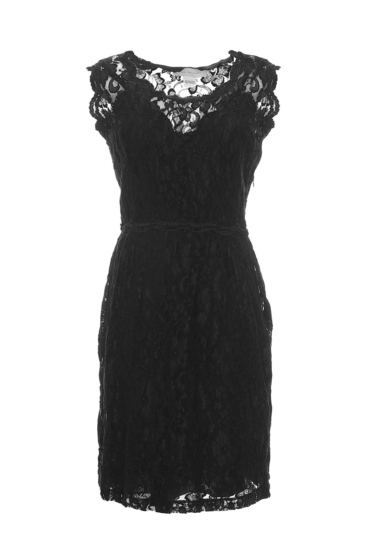 Чёрное платье с кружевом Penny Black 36210219