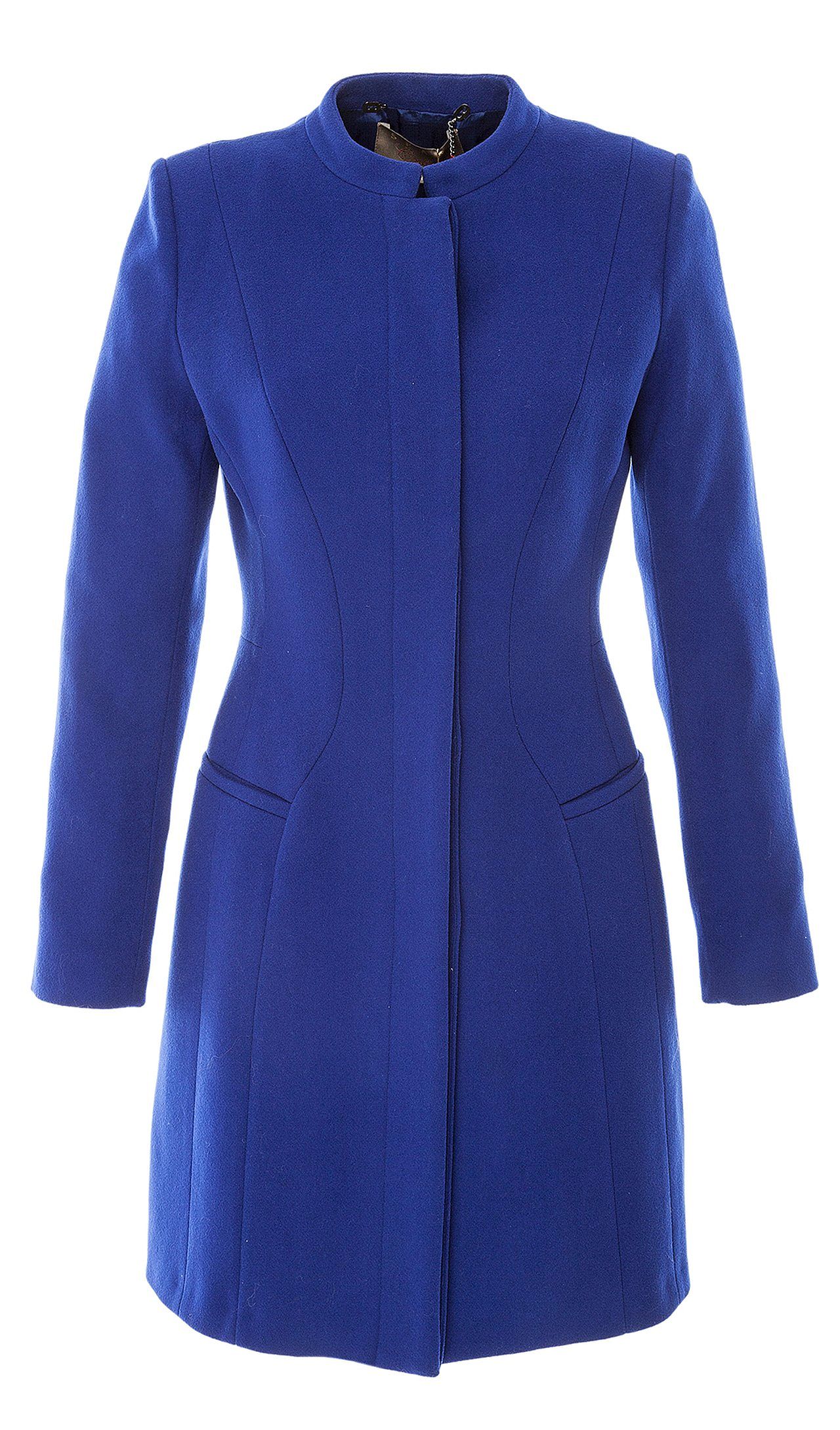 Синее пальто купить. Пальто демисезонное женское Baon синее. Синее пальто женское Охара. Пальто на молнии женское. Синее полупальто.