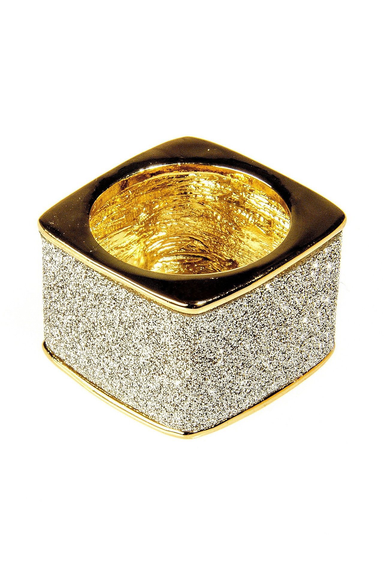 Кольцо квадратное золотое