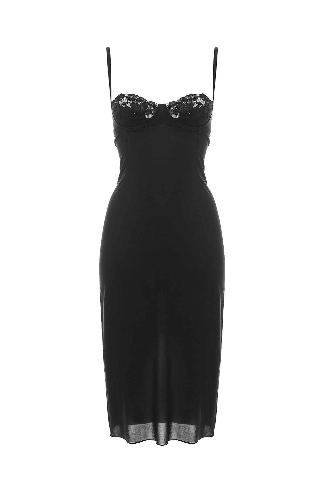 Черное платье с кружевом дольче габбана
