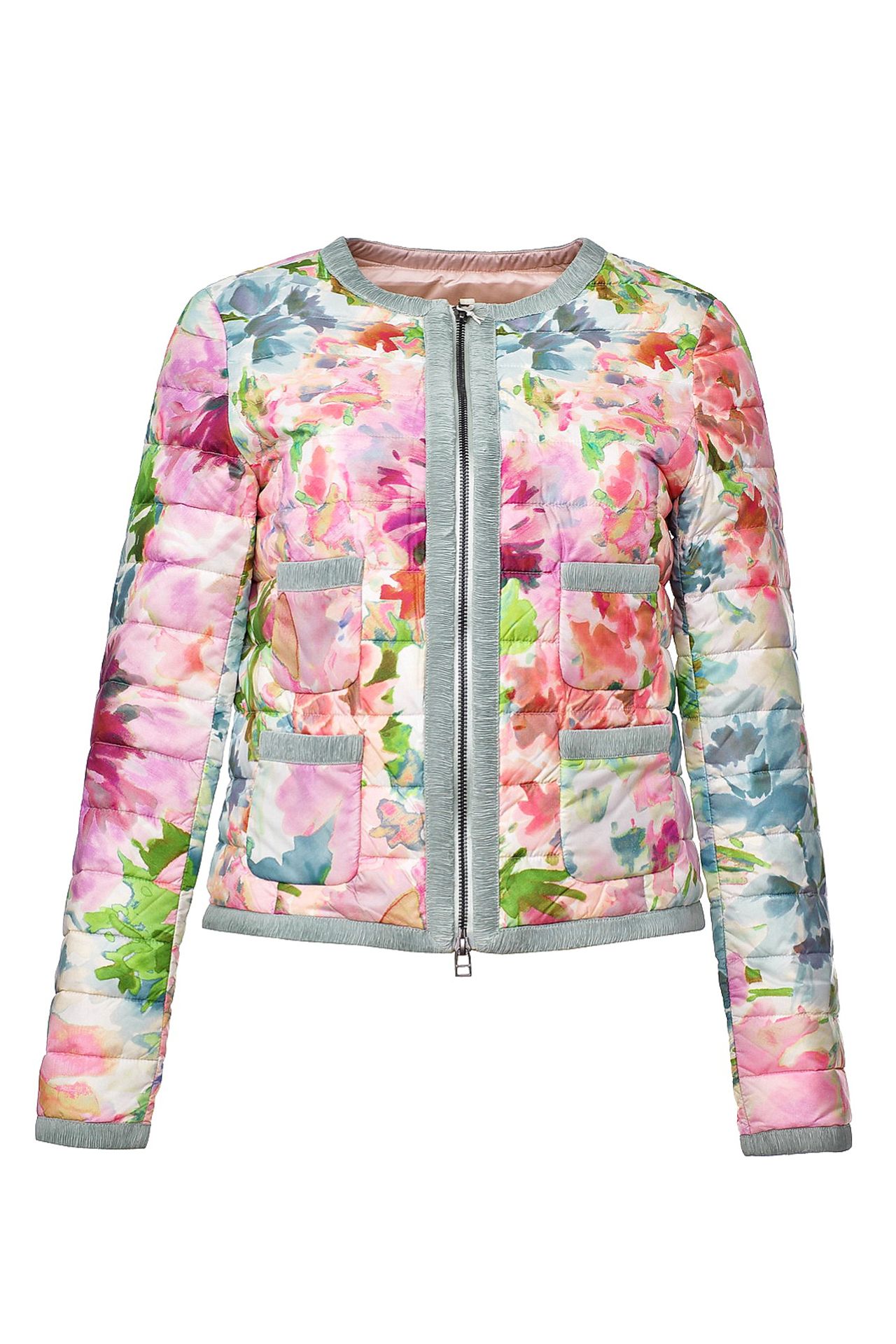 Цветные куртки купить. Стеганый жакет цветочный принт Инсити. Цветная куртка женская. Куртка с цветами женская. Куртка с цветочным принтом.